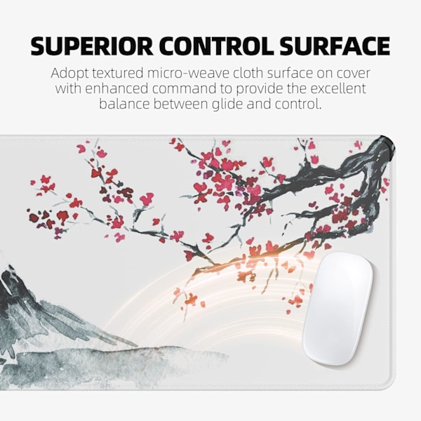 Musemåtte (80 x 30 x 0,3 cm) Ekstra Stor Musemåtte Skrivebordsmåtte, Syet Kant Musemåtte, Skridsikker Gummibase, Tastaturmåtte, Gaming Musemåtte Japan Mouse Pad - 1