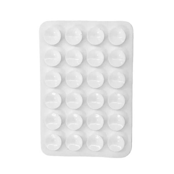 Silikon sugpropp för mobiltelefonfäste Sugpropp med baksida v{sl} white 1pcs