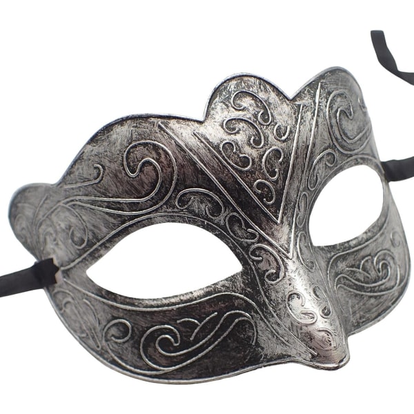 Topkids Accessoirer Masquerade Maske til kvinder og mænd Matt Silver