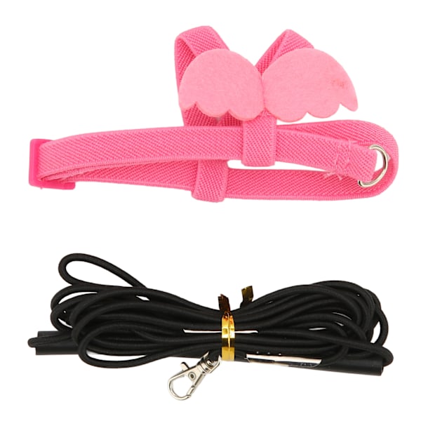 Bird Harness Leash Bite Resistant Adjustable Ultra Light Bird Traction Rope for Parrot Training L Pink