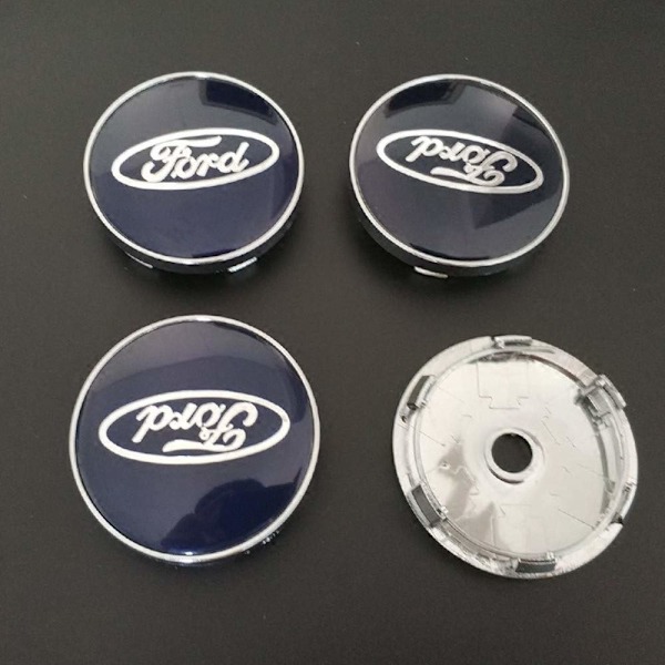 F12 - 60MM 4-pak Centerkapsler Ford Sølv one size