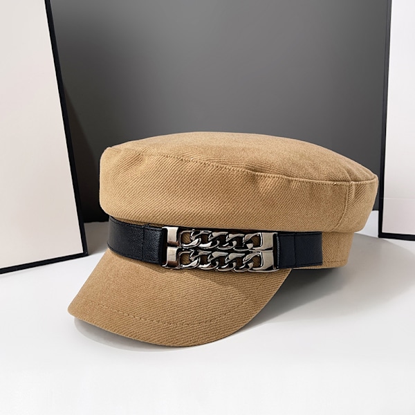 1 st höst vinter hatt för kvinnor Newsboy keps skärm basker toppig hatt Baker Boy hatt damer Khaki