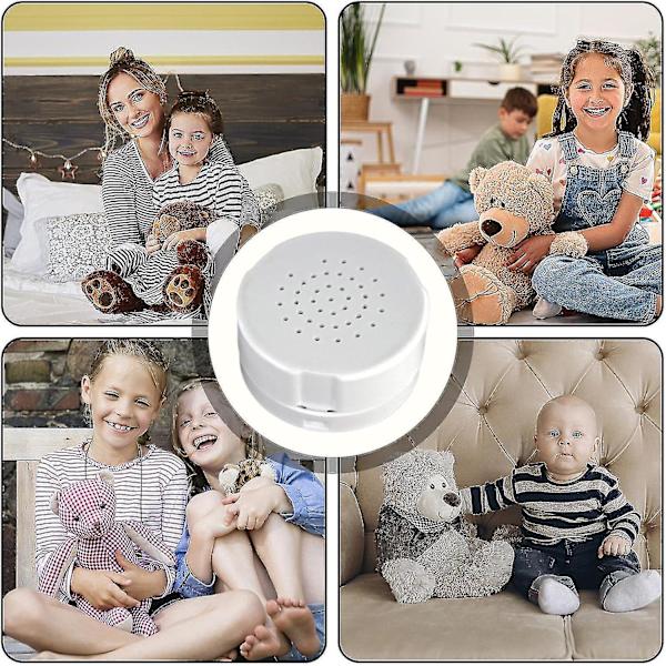 Stemmeoptager til bamser, printbar stemmeoptager, lydboks, optagemodul, 30 sekunders optager til plysdyr, plyslegetøjspude{sl} white (Pack of 1)
