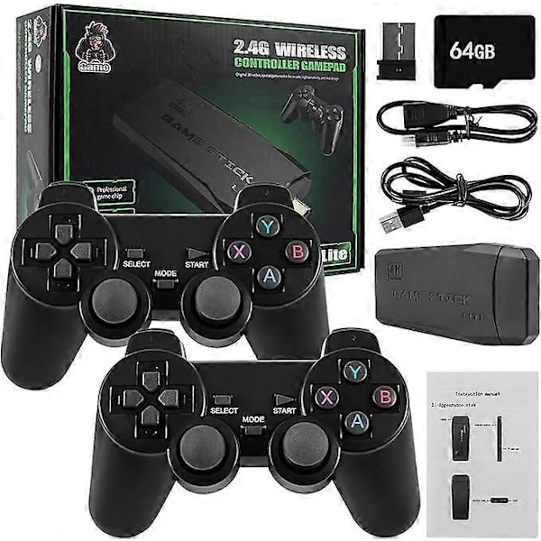 Uusi 2024 20000+ 4k HDMI TV Videopeli Tikku Retro Pelikonsoli 2 Langattomalla Ohjaimella 4k{sl}