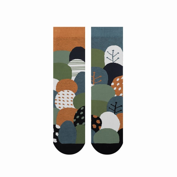 2 par Fashion Simple Socks Höst & Vinter kalvstrumpor i ren bomullsstorlek 35-42, för män och kvinnor