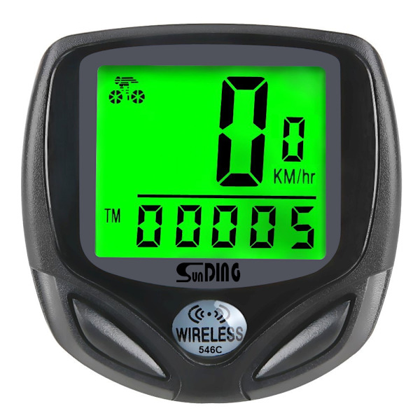 Multifunktionelt trådløst cykel speedometer vandtæt cykelcomputer med LCD