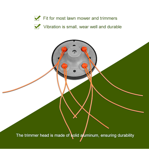 4-rivinen Bump Speed Feed -ruohonleikkurin pää bensiinikäyttöiselle ruohonleikkurille