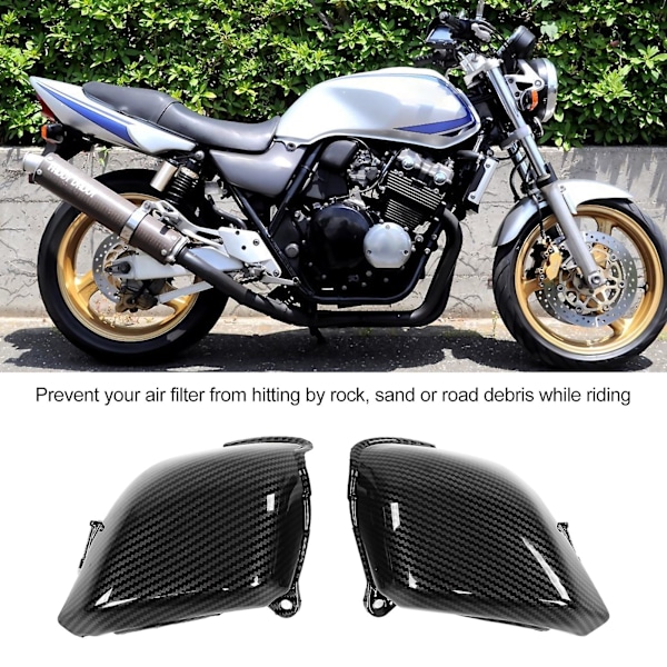 2 stk. Karburator Side Cover Carbon Fiber Style ABS Udskiftning Til CB 400 CB400 VTEC 1999-2007