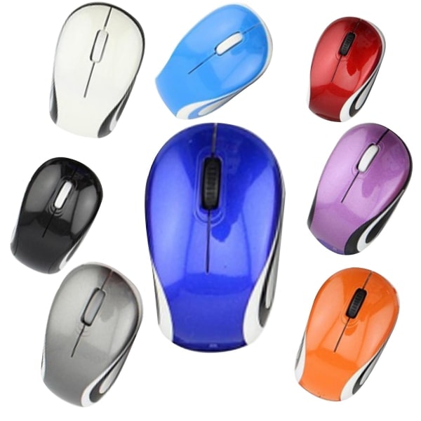Pieni langaton minihiiri matkoille, optinen kannettava langaton minihiiri USB-vastaanottimella PC-kannettavalle - White
