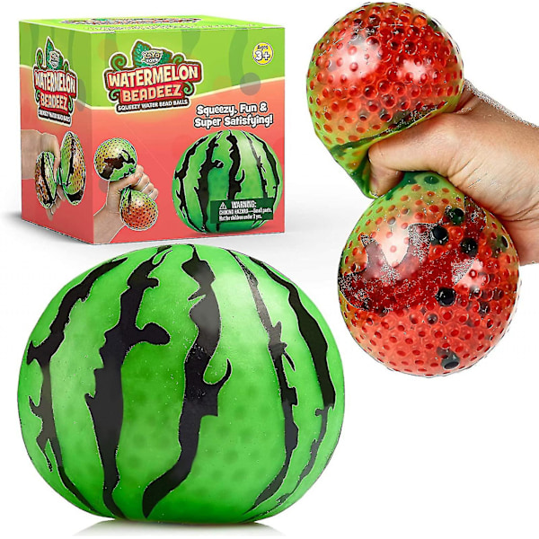 Vattenmelon Stressboll - Ångestlindrande Kläm- och Squishybollar för Barn och Vuxna