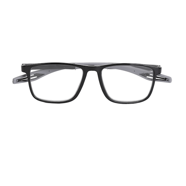 Anti Blue Ray Presbyopia Glasses Multiple Focus Auto Adjusting Optic Frame Presbyopia Reading Glasses Black Frame Gray Legs +200