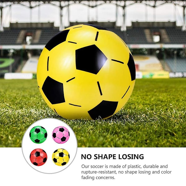 4 stk. plastik oppustelige fodbolde børn traditionel fodbold{EE}