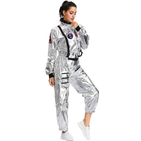 Astronaut Cosplay Kostymer Halloween Carnival Party Kostymer För Kvinnor Män Women XL