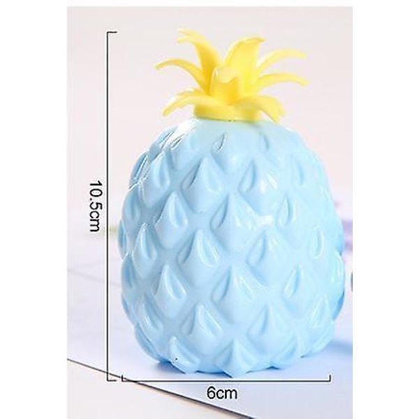 Fidget Toys sensorisk leksaker tryck boll Ananas Frukt CE Godkänd Blue Blue