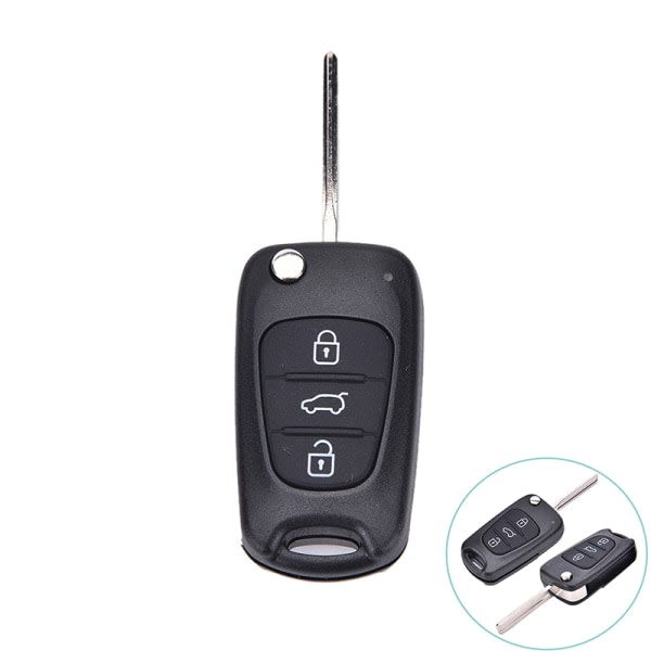 Case nyckelskalfodral 3 knappar Fob för Hyundai I20 I30