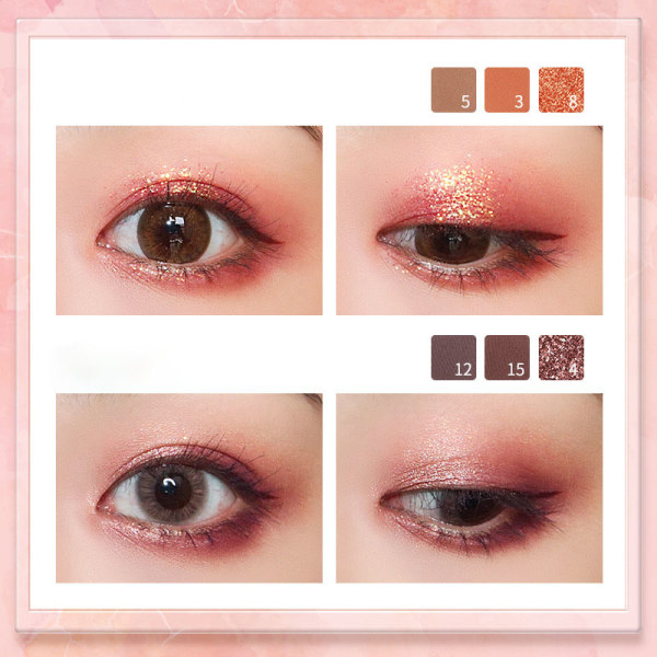 Förtrollande jordtoner: 16-färgs ögonskuggspalett med skimmer, pärlor och matta ytskikt - perfekt för ögonmakeup