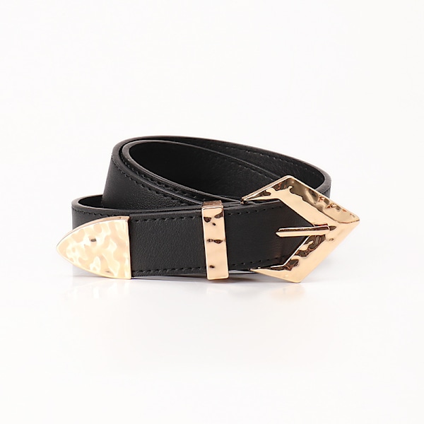 Fashionable Women's Belt with Irregular Shape Button Head for Jeans Decoration