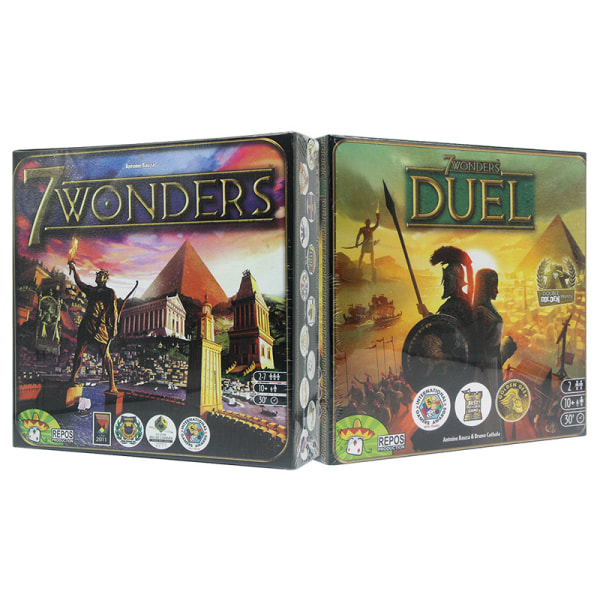 7 Wonders Duel - Brädspel (Grundspel) | Brädspel för 2 Spelare | Civilisation och Strategi Brädspel ，Ålder 10+ ， Speltid 20-30 Minute