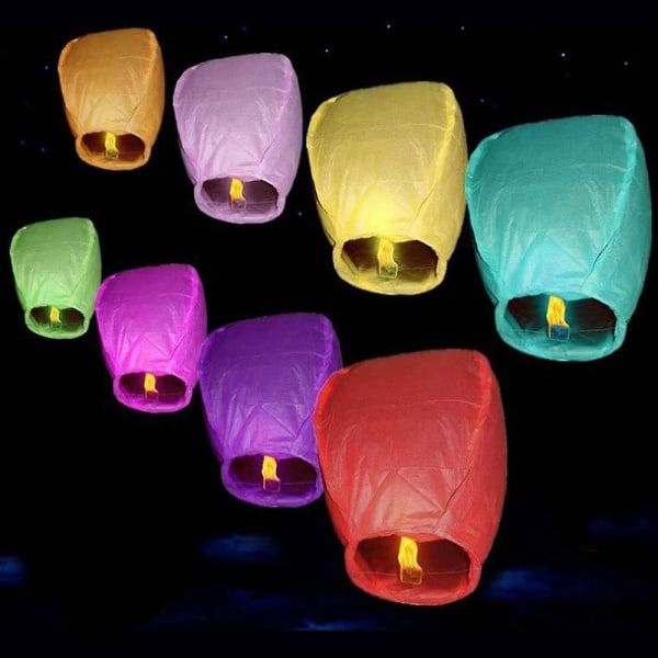 Sky Lanterns Ljus Lampa Kongming Lighting Flygande papper för födelsedagsfest