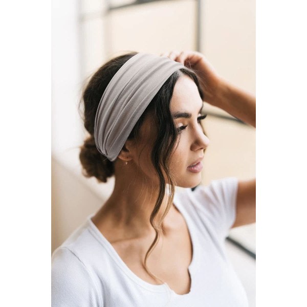 4-pack pannband kvinnor breda hårband för flickor Elastiska löpar yoga huvudinpackningar