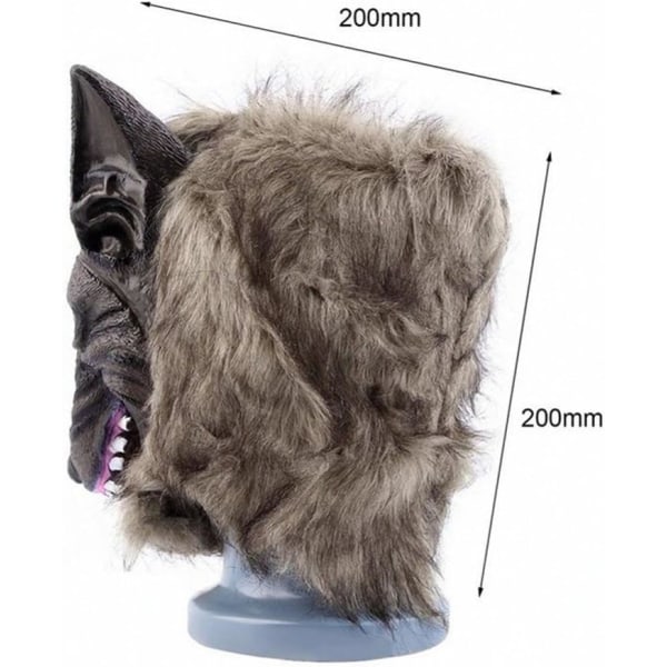 SUNREEK Werewolf Costume Wolf Claws Handskar och huvudmask för Halloween, Cosplay Costume Party