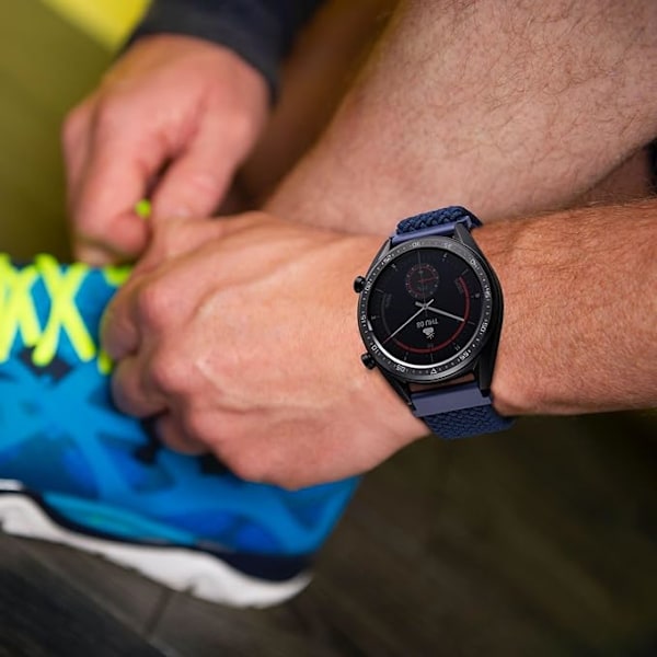Urrem til mænd og kvinder, justerbart spænde, hurtig udløsning, udskiftelig sportsrem i stof 20 mm Dark Blue