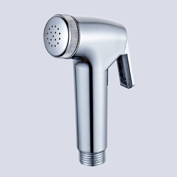 Bidé Spray Kvalitet Mässing Handhållen Toalett Duschverktyg Silver