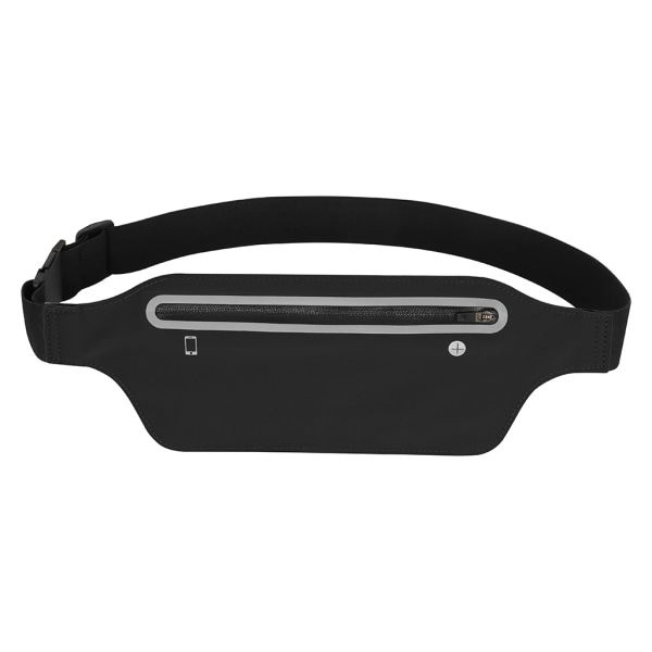 Ultra Slim Løb Bælte Fanny Pack, Vandresistent black