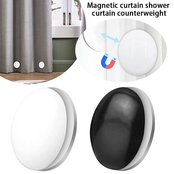 1/10 st magnetiska gardin vikter vattentät duschdraperi magnet black 1pcs 10pcs