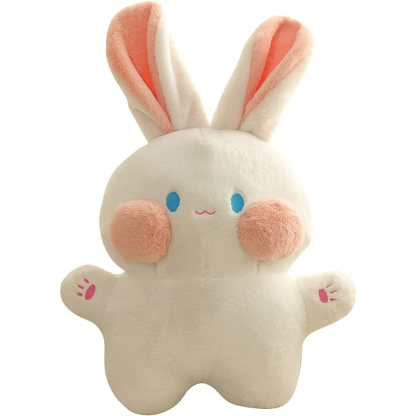 Bunny Plysjlegetøj, Krammedekoration Blød Dejlig Bunny Pude Dukke PP Bomuld til Børn til Rejser (15,7 tommer) Vit 15,7 tum