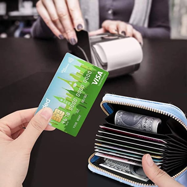 Liten kreditkortsplånbok för kvinnor Glitterrosa
