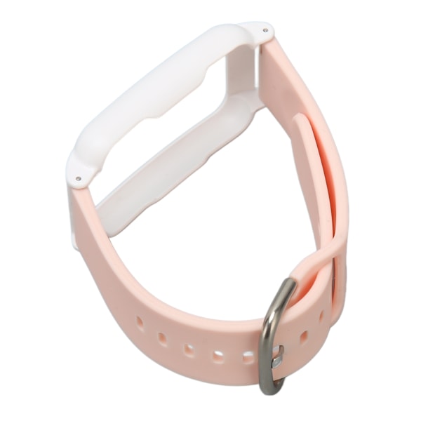 Klockarmband med fodral 20 mm Vattentät Mjuk Silikon Justerbar Storlek Lätt för OPPO Free Rosa + Vitt Skal