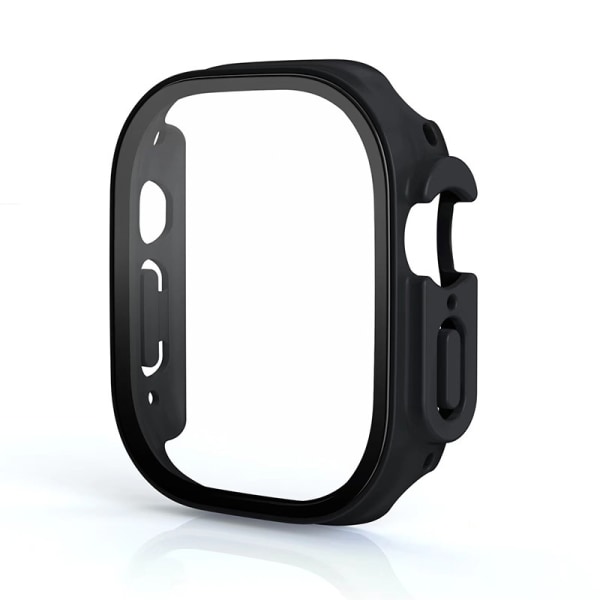 2 st härdat case för Apple Watch Ultra 49 mm cover Inbyggt skärmskydd Full täckning för iWatch Series Ultra 49 mm fodral