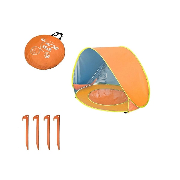 Baby Beach Tents Sunshade Water Tents Uv-protecting Sunshelter With Pool Kid Outdoor Camping Sunshade Beach(orange)