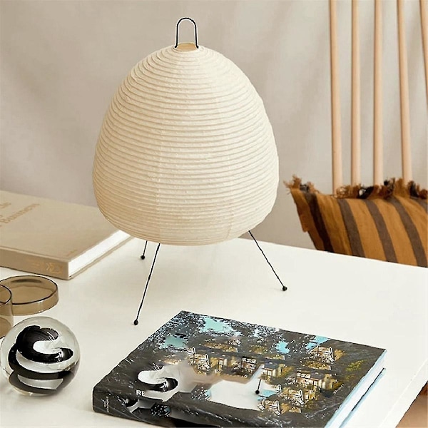 Japansk Ris Papir Lanterne LED Bordlampe Stue Soveværelse Natbord Studie Hotel Hjemmeophold Stand