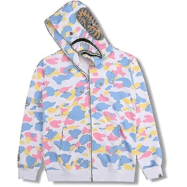 Miesten huppari Camo Loose Zipper Takki Paita Miehille Poika Wanke Pink Blue 2XL