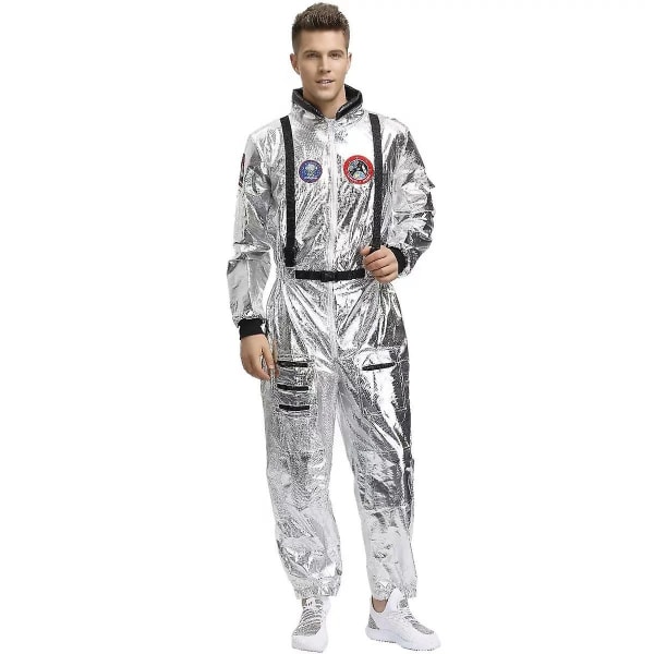 Astronaut Cosplay Kostymer Halloween Carnival Party Kostymer För Kvinnor Män Men XL