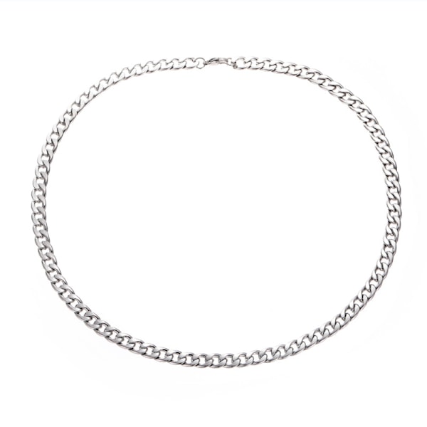 Titaani-teräskaulakoru miehille, Cuban Link -ketju 8mm Width 65cm