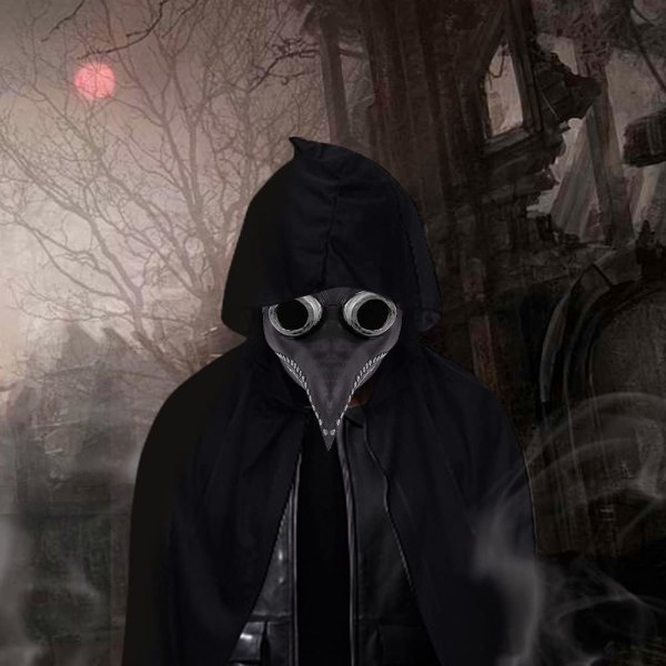 Plague Doctor Mask Halloween Bird Mask Retro Nit Steampunk Latex Mask