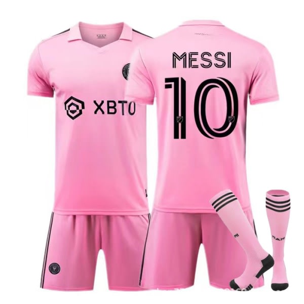 Major League Soccer Messi nr 10 Miami International tröja hemma borta vuxen barn fotbollströja set hem Adult XL（180-190cm）