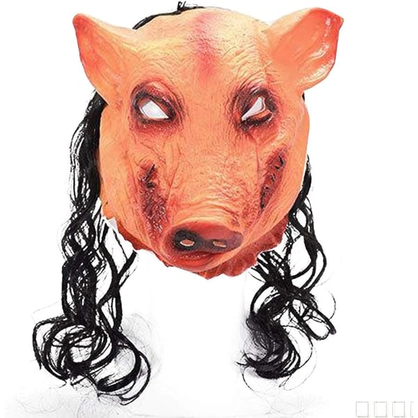 Uhyggelig Halloween grismaske fuld hovedmaske dyr skræmmende cosplay latex hovedbeklædning Nyhed fuld maske