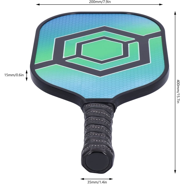 Carbon Fiber Pickleball Paddle Set Ansiktsträning Pickle Ball Racket racket med 2st boll och förvaringsväska 3