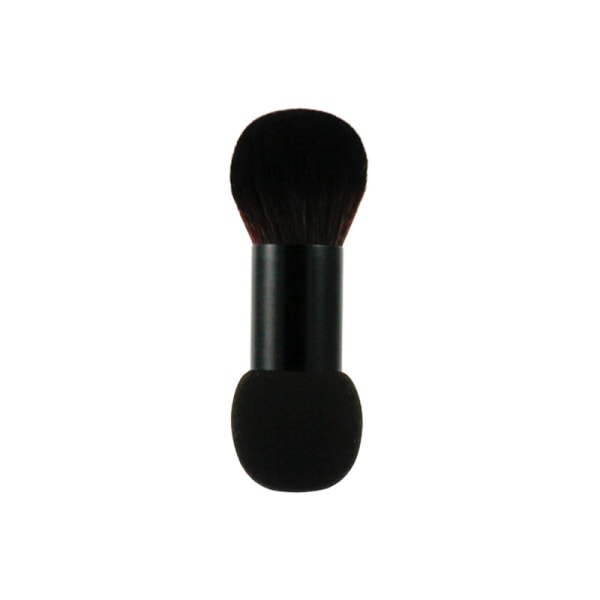 Double Ended Makeup Sponge Brush Två i en Pulverborste Multi Function Foundation Sponge Brush Black