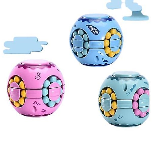 Fidget Toy Puzzle Ball Pop It Cube 3:a Fäger yellow Light blue