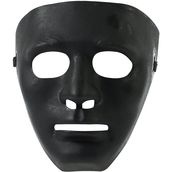 Halloween-mask Vanlig kostym Vuxenoutfit Skrämmande skrämmande skräckfest Ansikte Finklänning Cosplay Black 100 Masks