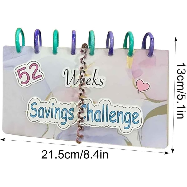 Flroha 52 Vecka Money Saving Challenge Binder | Budget Planer Savings Challenge