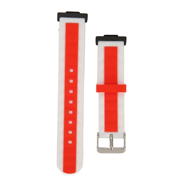 Silicone Watch Straps Adjustable Waterproof Elastic Replacement Wrist Band for Watch FIT 2 White Red