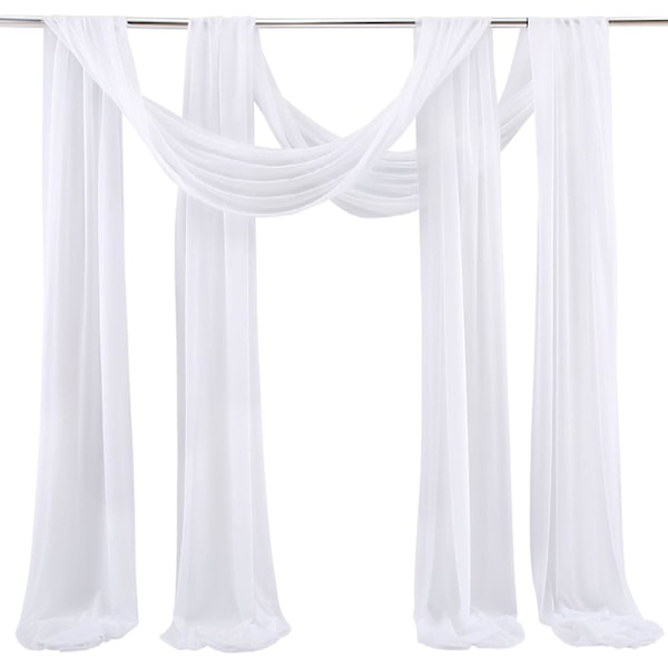 Bryllupsgardin hvid bryllupsbue drapering stof tyl stof, chi