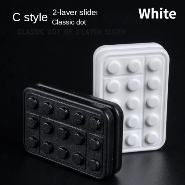 Push Pa Pa Coin EDC Fidget Square Block Magnetiska Sliders Push Clickers Haptisk Stressavlastning Vuxna Skrivbordsleksak för Vuxna Barn