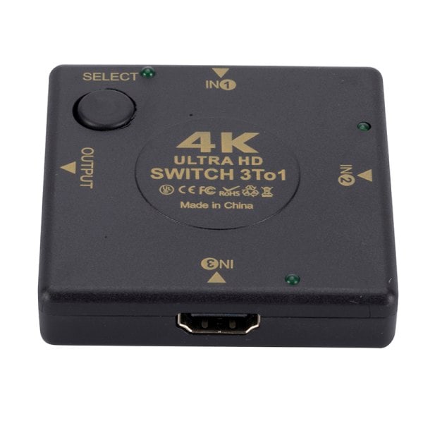 4K HDMI Switch Box Väljare 3 In 1 Ut Kvm o Extraktor